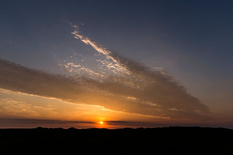 Zonsondergang op Ameland van Sander de Jong