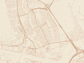 Terracotta-Stil Karte von Zaandam von De Kaartenwinkel