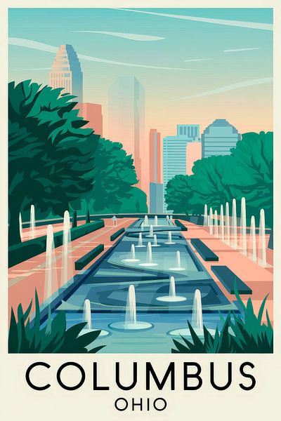 Columbus, Ohio par Poster Art Shop