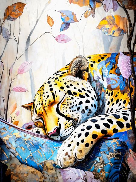 Schlafender Leopard - Traum der Wildnis von Max Steinwald