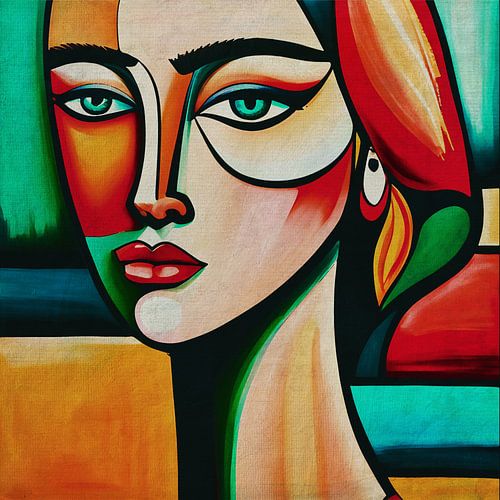 Portretten geschilderd in expressionistische stijl nr.48