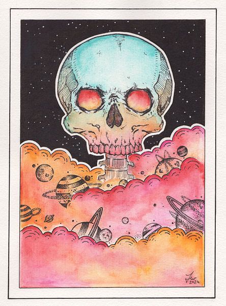 Skull in Space by Julia Wimmer