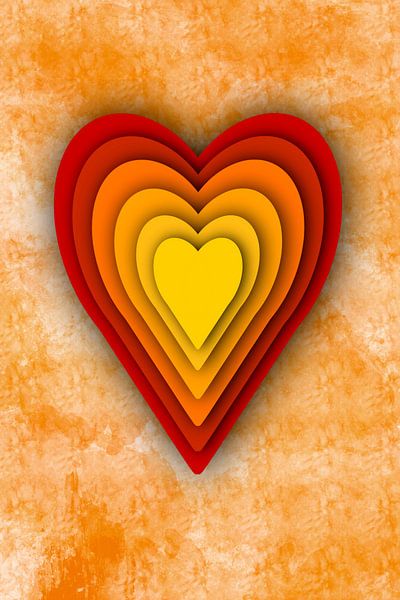 Heart in red by Andreas Müller