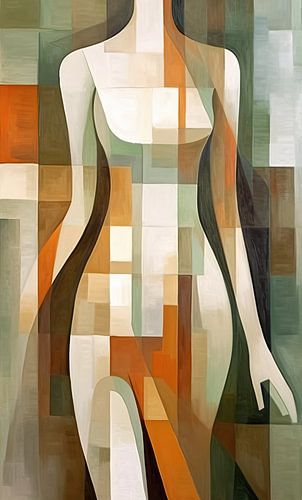 Abstrakte weibliche Formen in Harmonie: Ein Spiel der Linien