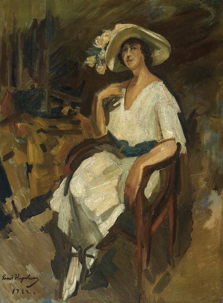 Konstantin Alexejewitsch Korowin - Porträt Von Madame Maria Rubin (1922) von Peter Balan