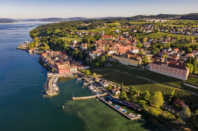 Vue aérienne de Meersburg sur le lac de Constance par Werner Dieterich