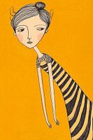 Affie | Vrouw of dame | Oker geel