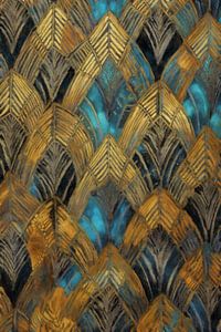 Blaue und goldene Schuppen