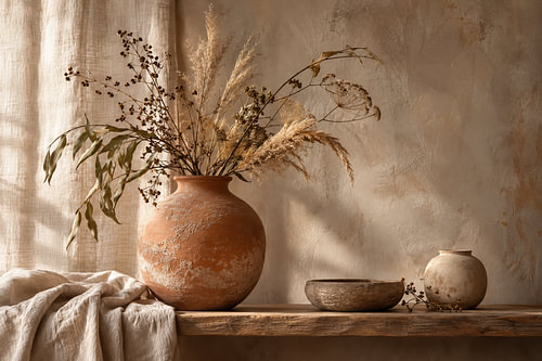 Botanical elegance in pottery