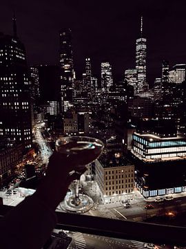 New York Rooftop Bar | Champagner | Skyline | Nacht von Mavaev