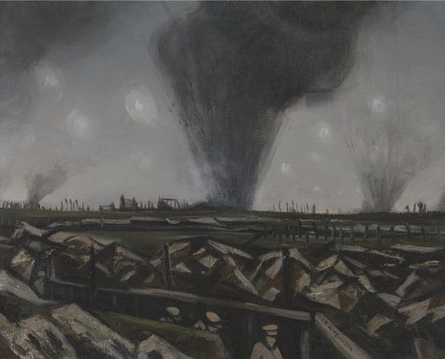 Christopher Nevinson, De beschieting, 1916