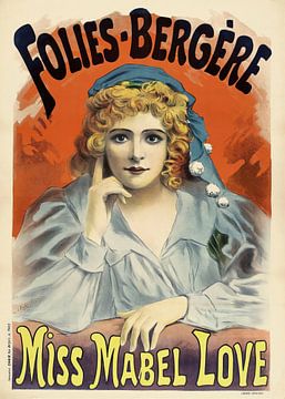 Lucien Baylac - Folies-Bergere, Miss Mabel Love (1895) van Peter Balan