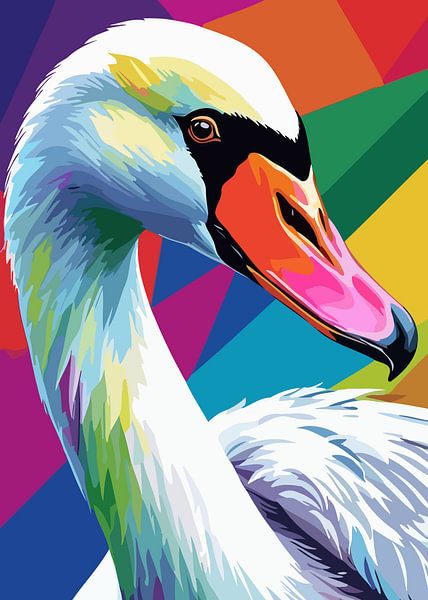 Mute Swan Pop Art Style by MIROKKU