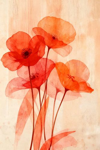 Flüstern der Frühlingsmohnblumen von VintageBioCanvas Studio