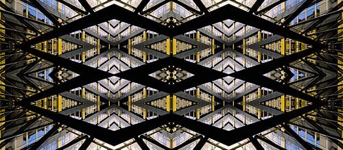 Symmetrische compositie van stedelijke architectuur