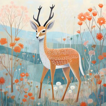 Peinture de la nature sur les cerfs sur Art Merveilleux