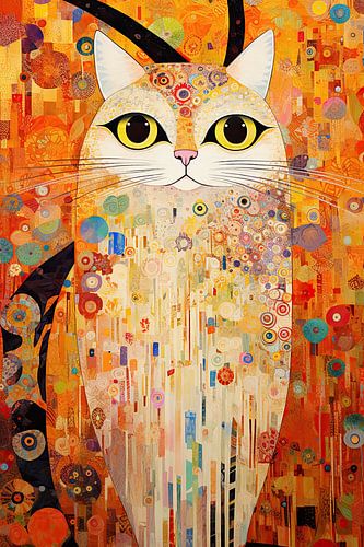 Portrait abstrait d'un chat