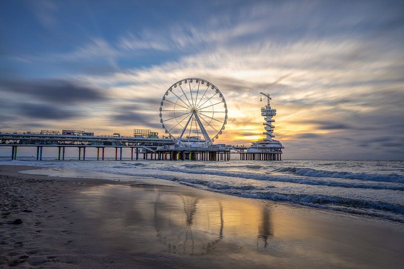 Strand van Scheveningen, Long Exposure van Dennis Donders