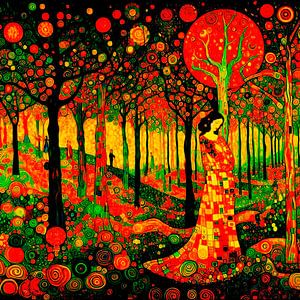 Waldnymphe im Stil von Gustav Klimt (1 )