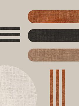 Décoration murale rétro minimaliste - ensemble de 4 tirages