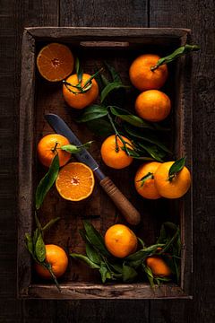 Kistje met mandarijnen van Sylvia Fransen