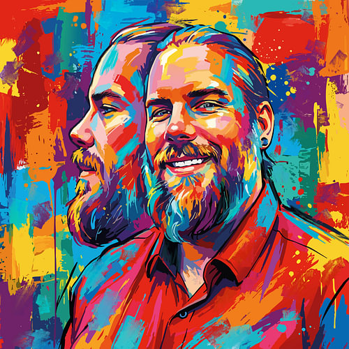 Farbgewaltiges Portrait von Lars