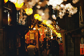 Cherry Blossom Alley – Tokyo, Shinjuku by Yahya Algehaili