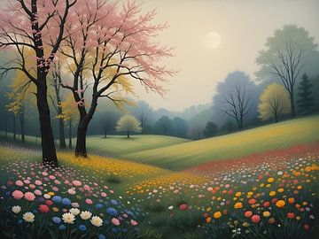 Bloeiende weide van HorizonArtistry