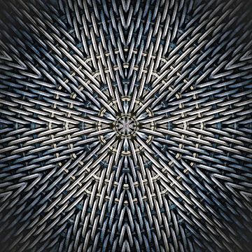 Mandala blue and grey by Sabine Wagner