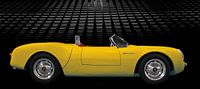 Porsche 550 Spyder in geel