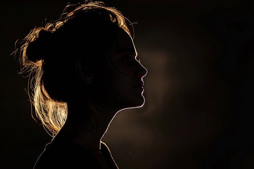 Silhouet van een vrouw