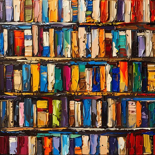 Bücher im Bücherregal von Littlewhitecat