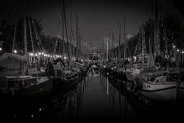 Hassailt by night (zwart-wit foto) van Wouter Van der Zwan