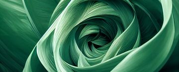 Panorama Grüner abstrakter Blumen Hintergrund Illustration von Animaflora PicsStock