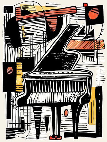 Jazz Piano Stijl Abstract