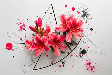 Azalea bloemen kunstwerk van Felix Brönnimann