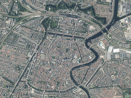Luftaufnahme des Haarlemer Stadtzentrums