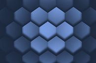 Orthokuben blau von Jörg Hausmann Miniaturansicht