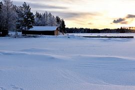 Coucher de soleil sur la Laponie sur Christer Andersson