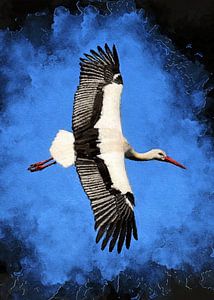 Storch Vogel Kunst #Storch von JBJart Justyna Jaszke