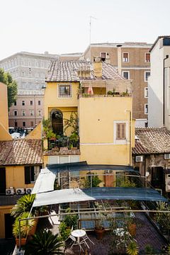 Roof terrace | Travel photography print Rome Italy Art Print by Chriske Heus van Barneveld