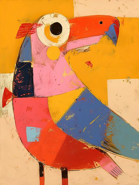 Vogel | Kleurrijke Vogel van ARTEO Schilderijen