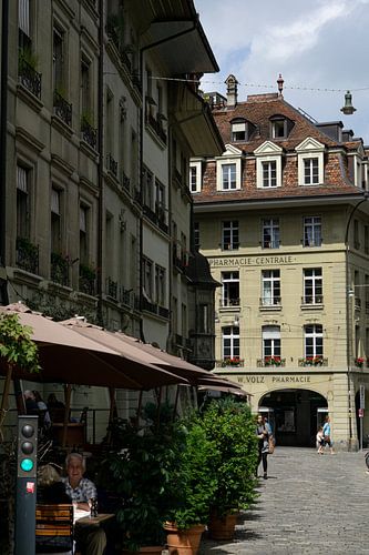 Sfeervolle straat in Bern, Zwitserland