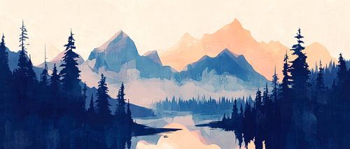 Berglandschap reflectie