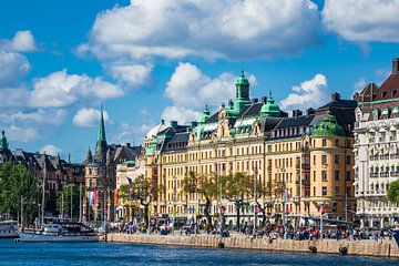 View to the capital of Sweden, Stockholm van Rico Ködder