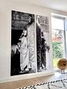Kundenfoto: Panel 2 eines Diptychons Mönche beobachten, wie junge Elefanten gewaschen werden von Affect Fotografie