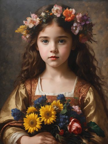 Renaissance flower girl