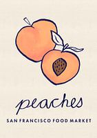 Lebensmittelkunst - Peaches San Francisco Food Market