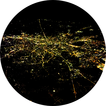 Luchtfoto van Brussel in de nacht
