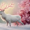 Silent Snow Stag – A Pinkmas Dream van Manuela Dekkers